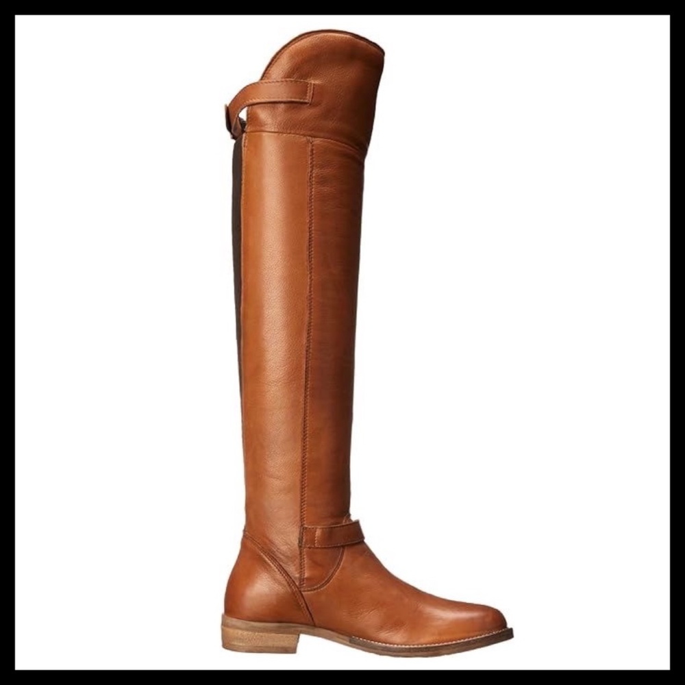 ALDO  Gella Over The Knee Boots Color: Cognac - Picture 2 of 8